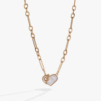 Heart Mother of Pearl Toggle Necklace