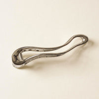 Long Wave Metal Hair Claw Clip | Silver
