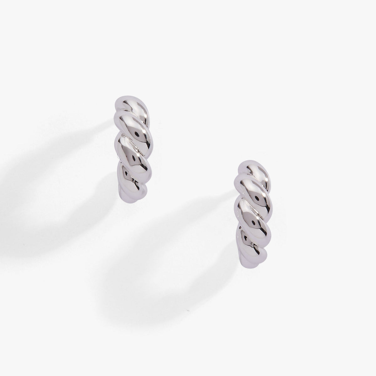 Puffy Rope Textured Huggie Hoop Earring