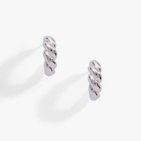 Puffy Rope Textured Huggie Hoop Earring