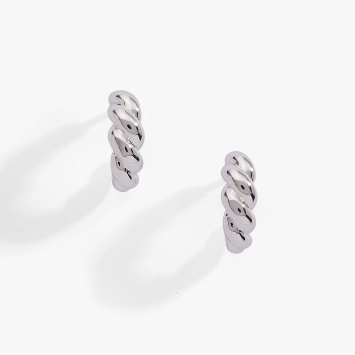 Puffy Rope Textured Huggie Hoop Earring