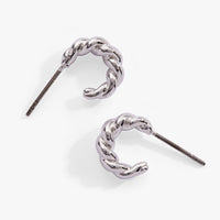 Puffy Rope Textured Huggie Hoop Earring