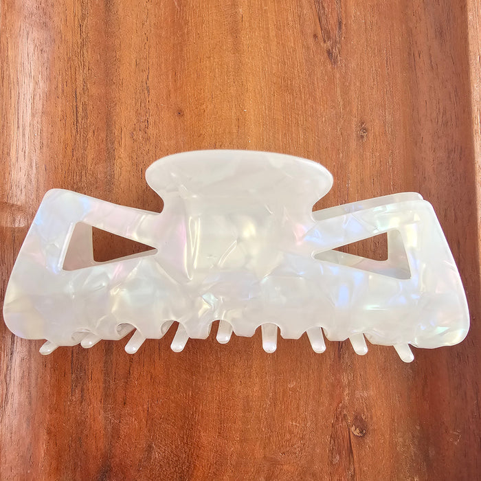 Spiffy & Splendid Beverly Hair Claw in Opalite with elegant, translucent design for secure hair styling.