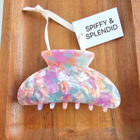 Spiffy & Splendid Candace Hair Claw in Afterglow color, a stylish hair accessory with a sleek claw design for secure hold.