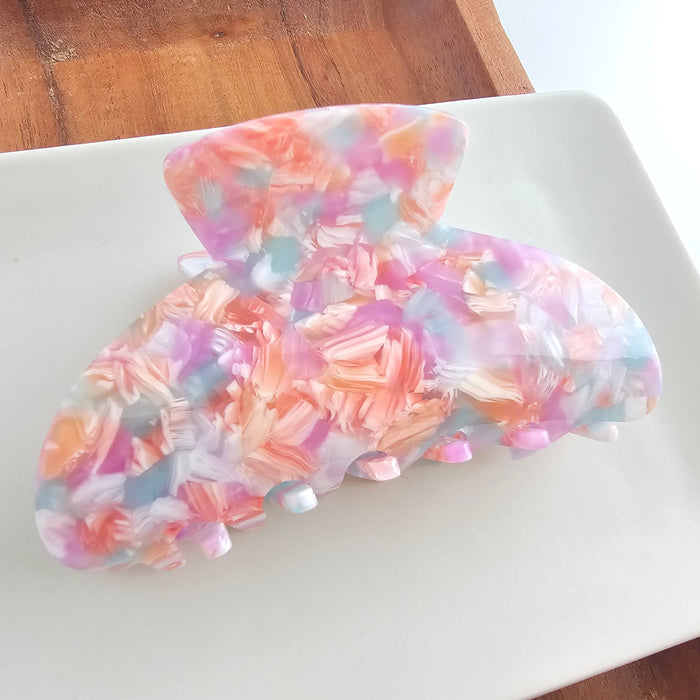 Spiffy & Splendid Candace Hair Claw in Afterglow with large, stylish design for secure hair styling and accessorizing.