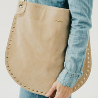 Rosalie Rivet Suede Hobo Bag
