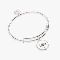 Sister 'Woven Together By Unbreakable Bonds' Charm Bangle