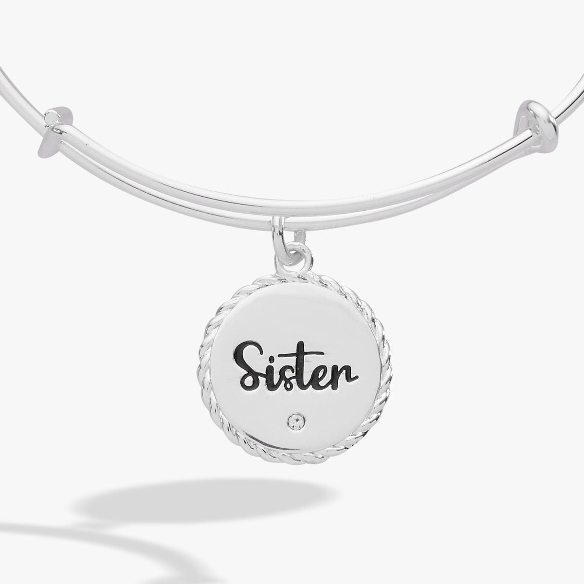 Sister 'Woven Together By Unbreakable Bonds' Charm Bangle