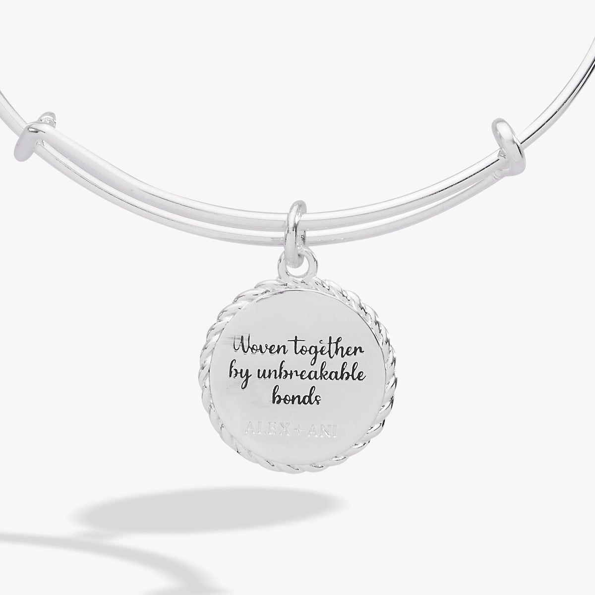Sister 'Woven Together By Unbreakable Bonds' Charm Bangle