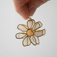 Pendientes de cristal de margaritas