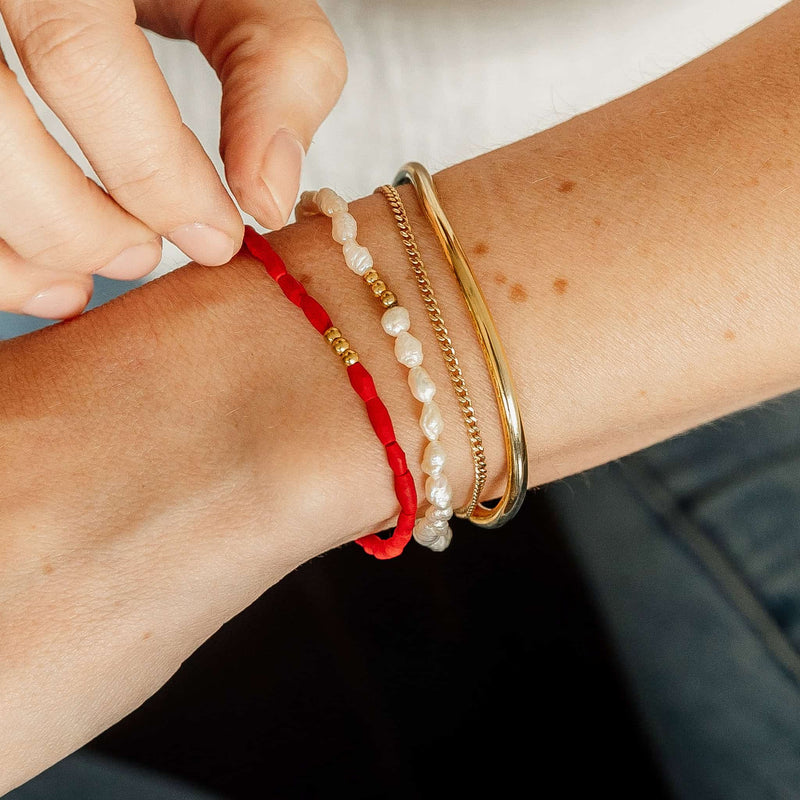 Pulsera de coral rojo