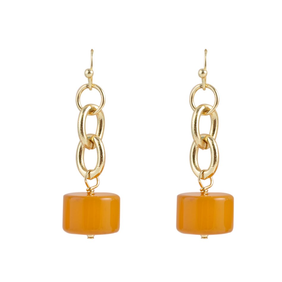Barse Jewelry Sun Burst Earrings featuring gold-tone sunburst design and dangling earring style.