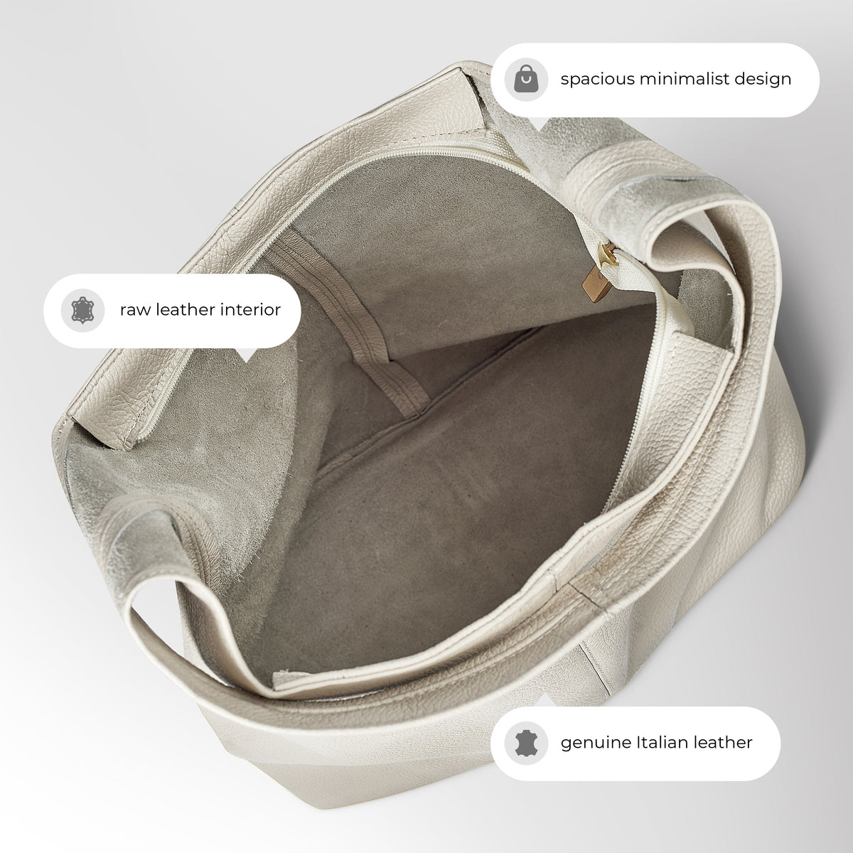 Calf Leather Hobo Bag