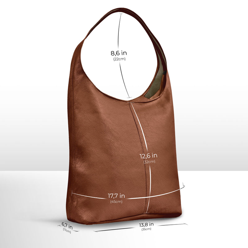 Calf Leather Hobo Bag