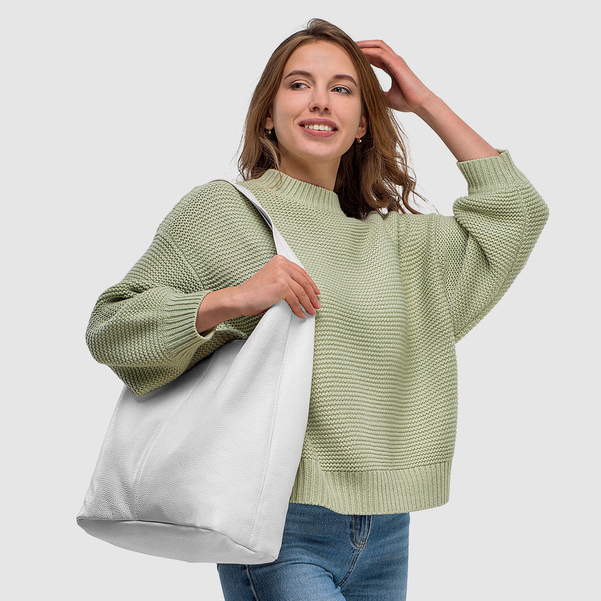 Calf Leather Hobo Bag