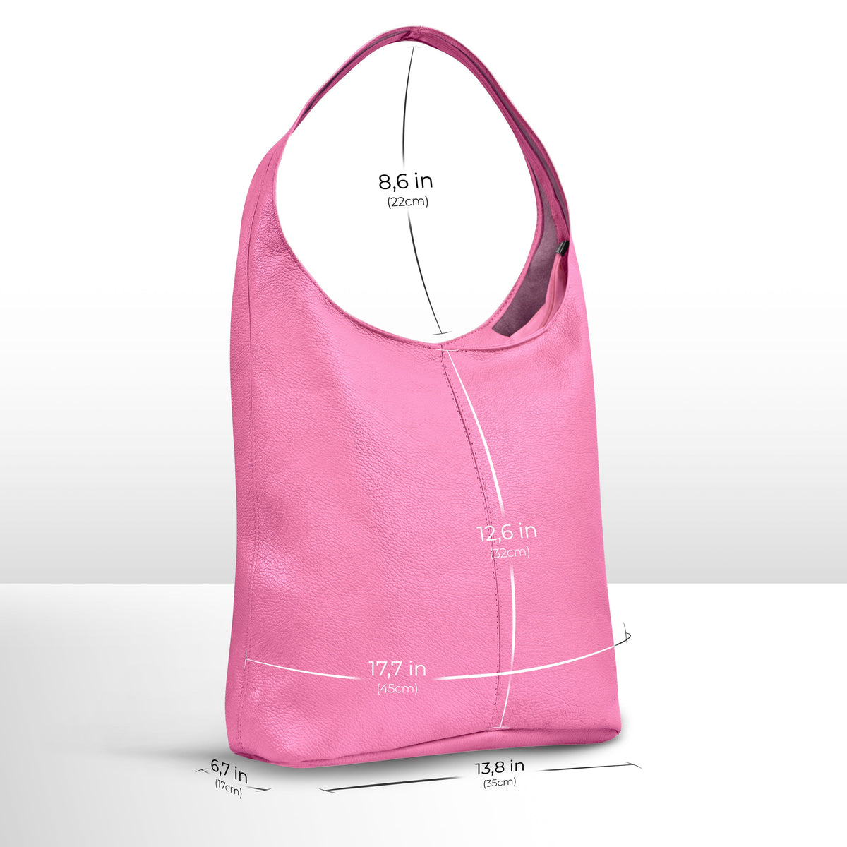 Calf Leather Hobo Bag