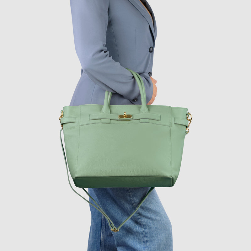 Calf Leather Top-Handle Bag