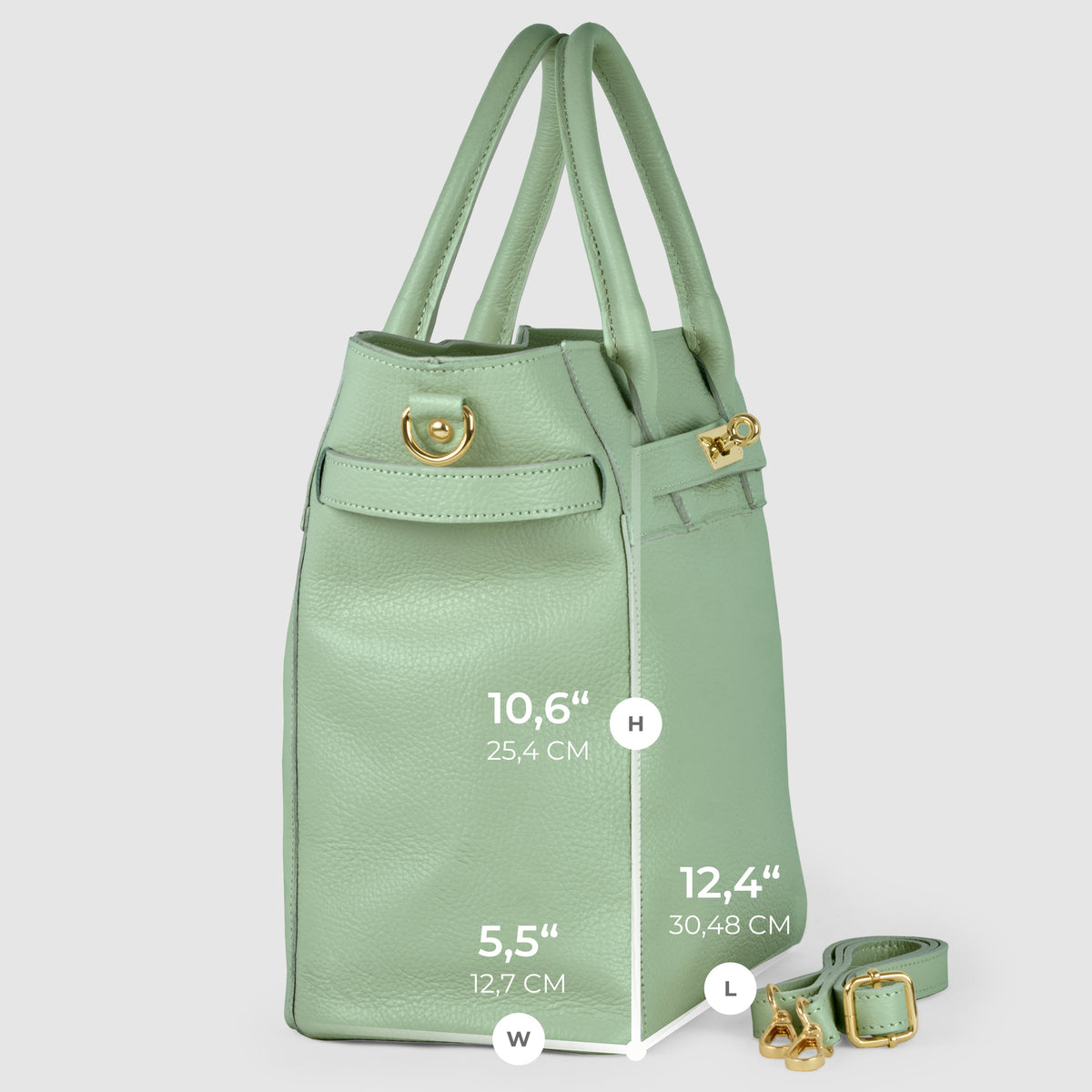 Calf Leather Top-Handle Bag