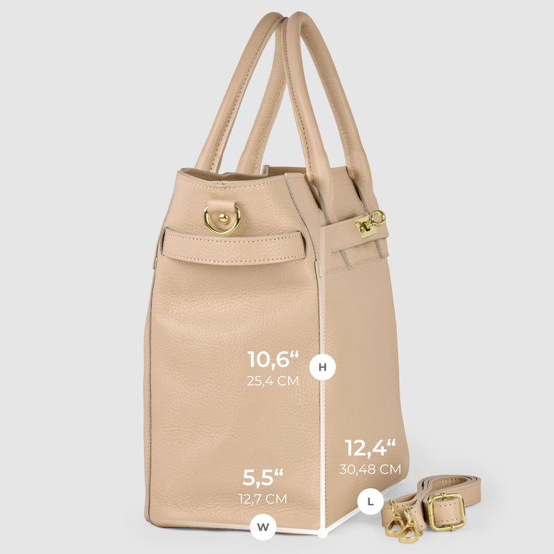 Calf Leather Top-Handle Bag