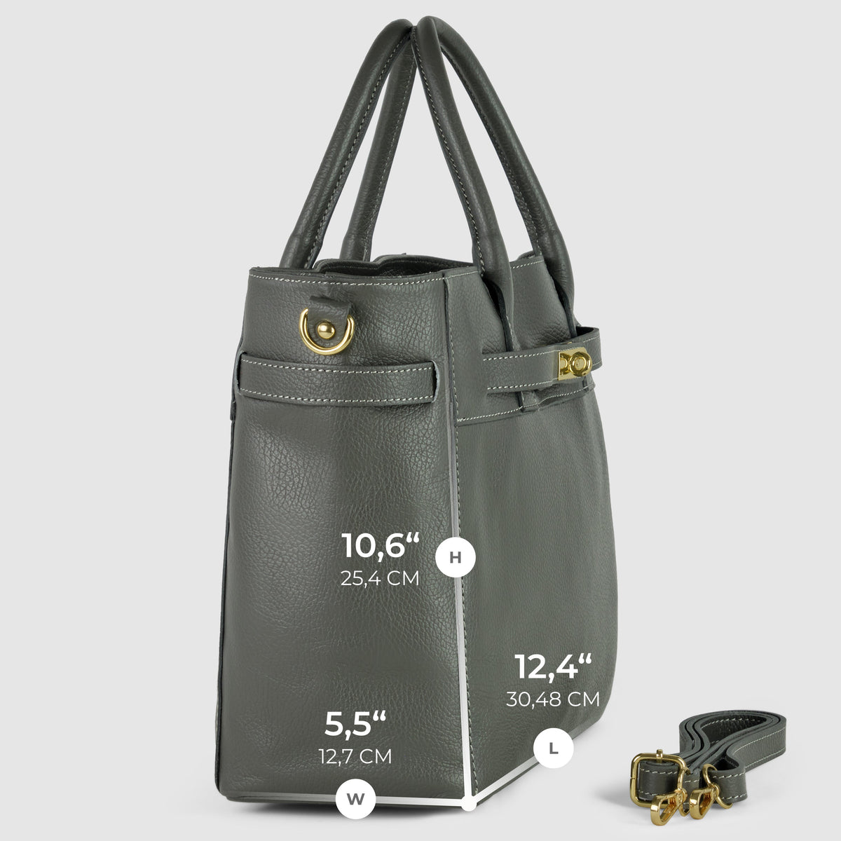 Calf Leather Top-Handle Bag