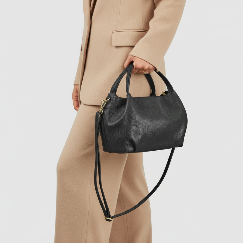 Calf Leather Top-Handle Bag
