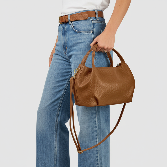 Calf Leather Top-Handle Bag