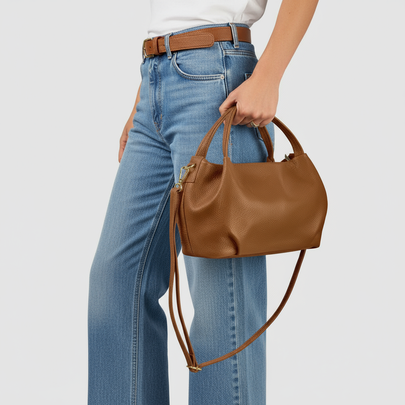 Calf Leather Top-Handle Bag