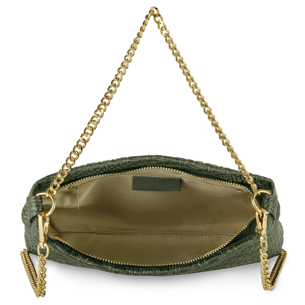 Grid Suede Leather Crossbody Bag