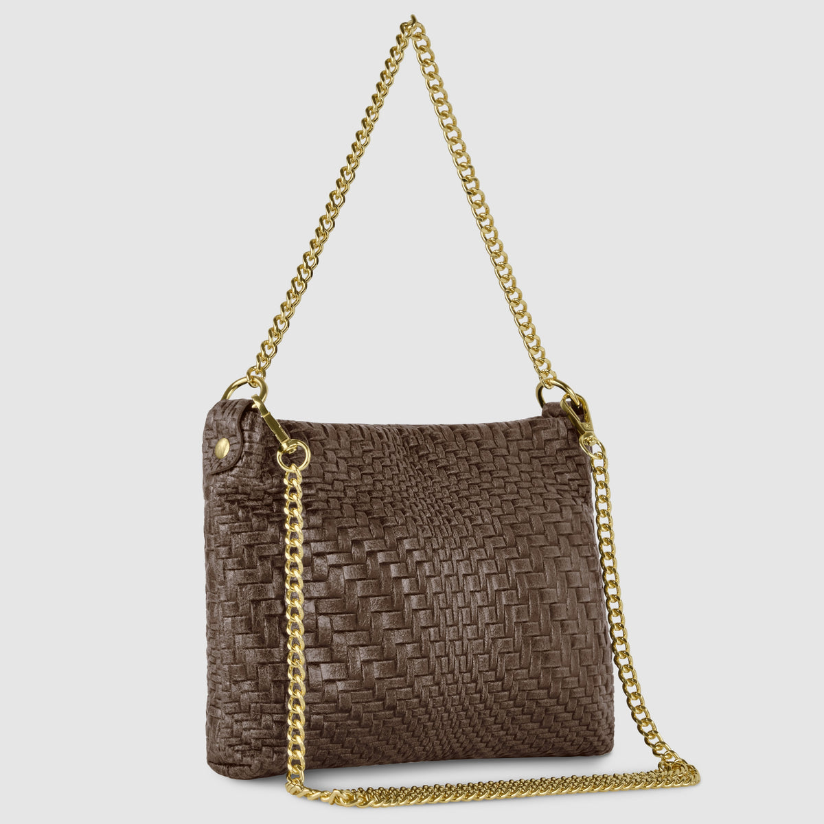Grid Suede Leather Crossbody Bag