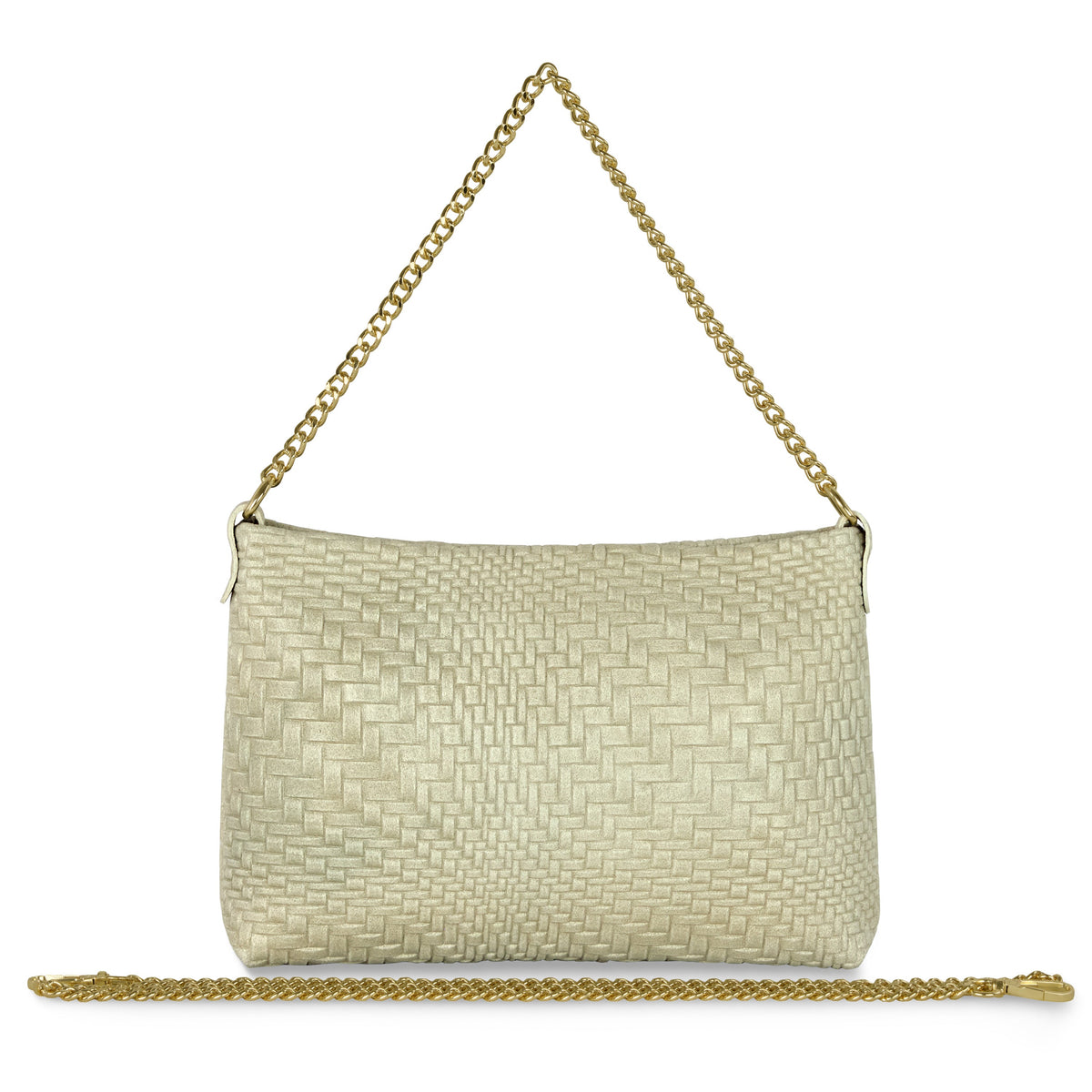 Grid Suede Leather Crossbody Bag