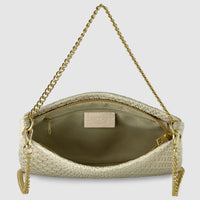 Grid Suede Leather Crossbody Bag