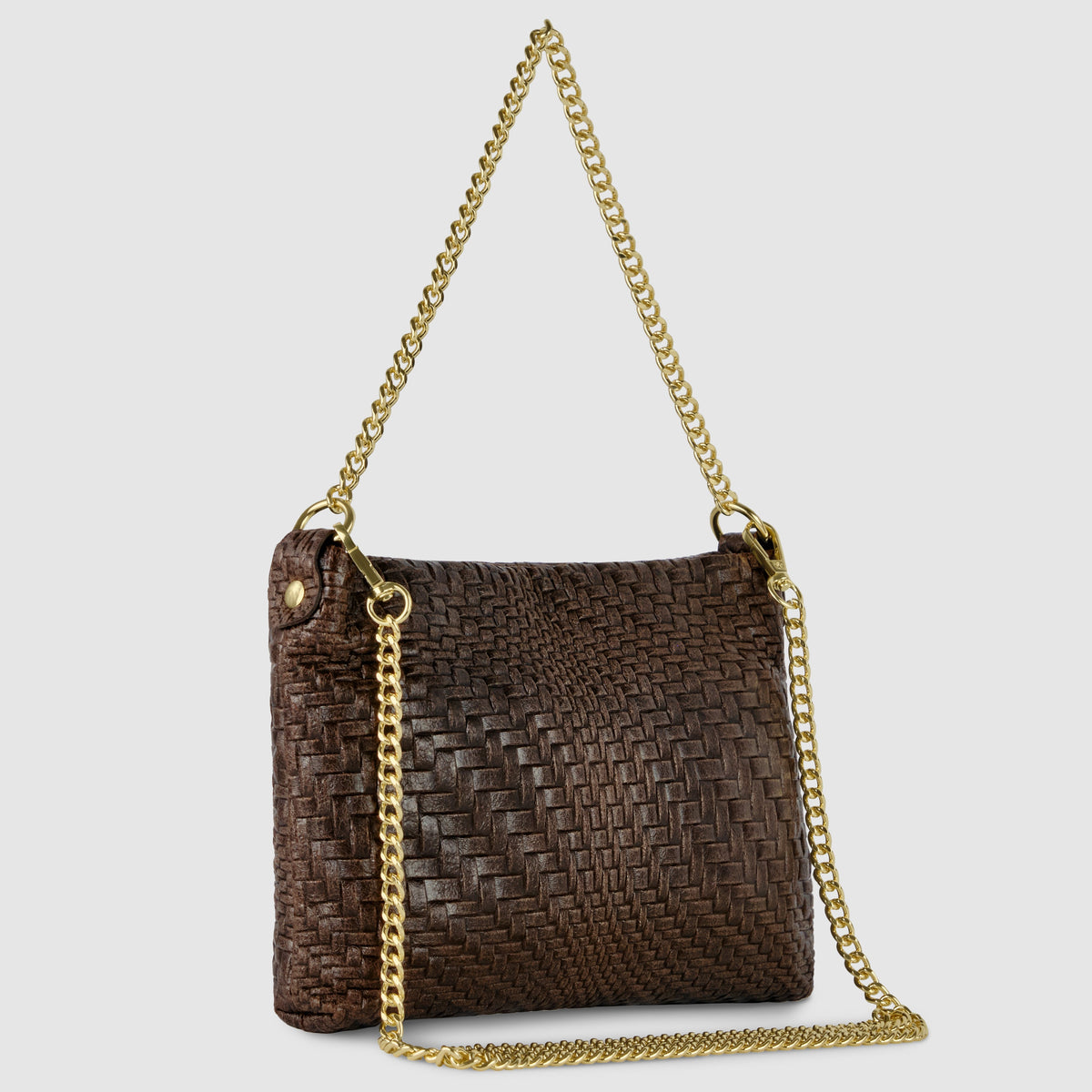 Grid Suede Leather Crossbody Bag