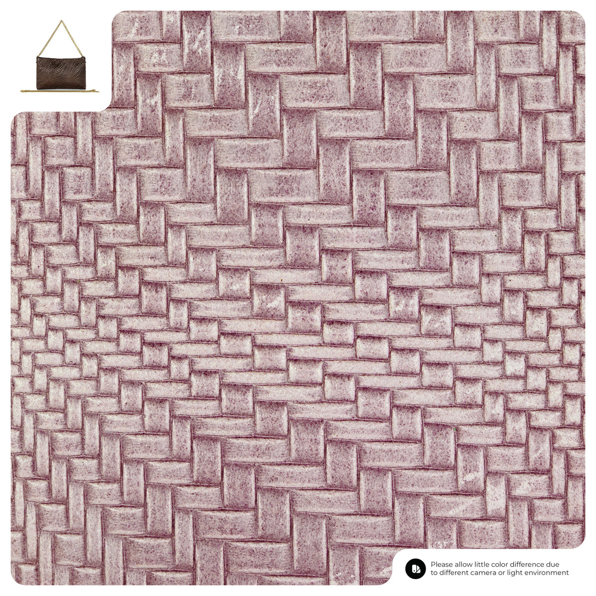 Grid Suede Leather Crossbody Bag