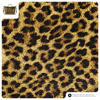 Leopard Metallic Suede Leather Top-Handle Bag