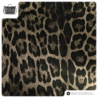 Leopard Metallic Suede Leather Top-Handle Bag