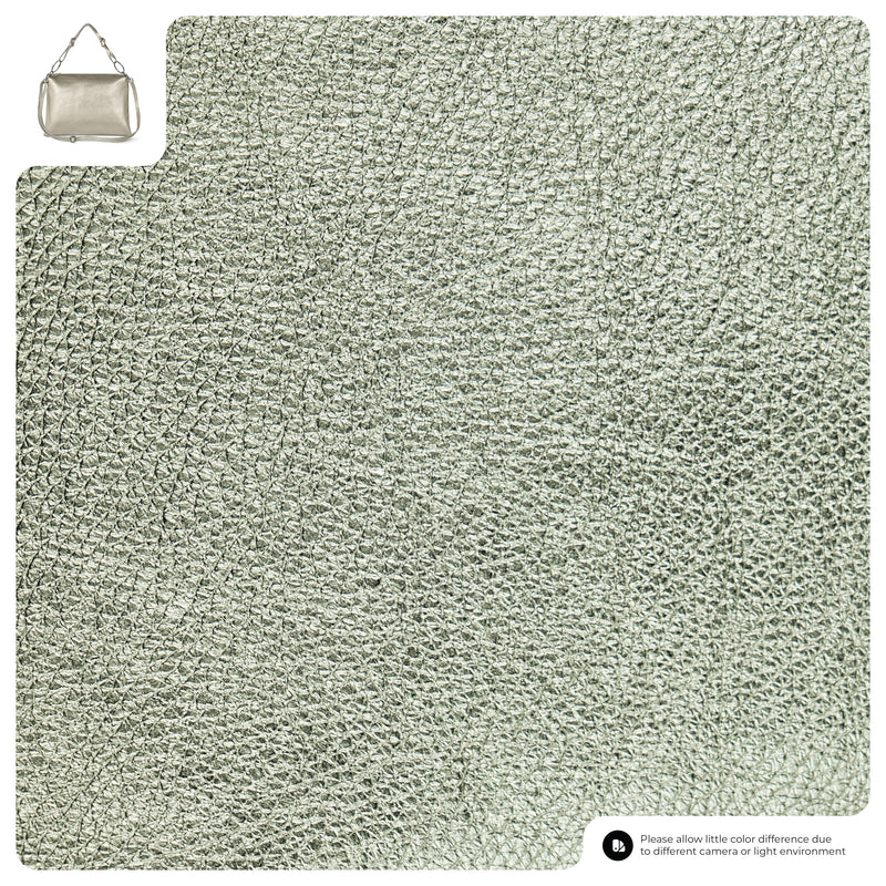 Metallic Calf Leather Shoulder Bag