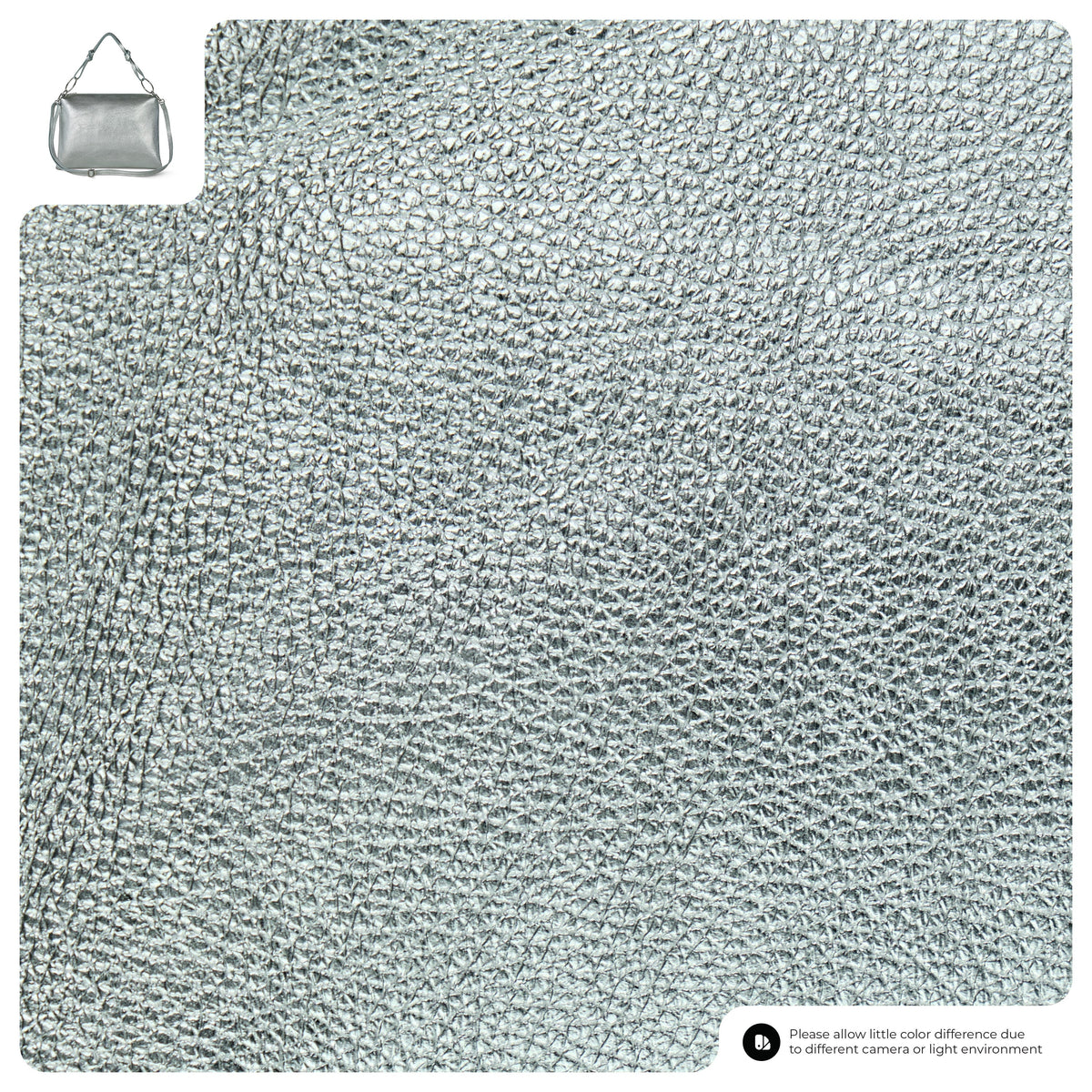 Metallic Calf Leather Shoulder Bag