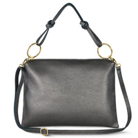 Metallic Calf Leather Shoulder Bag