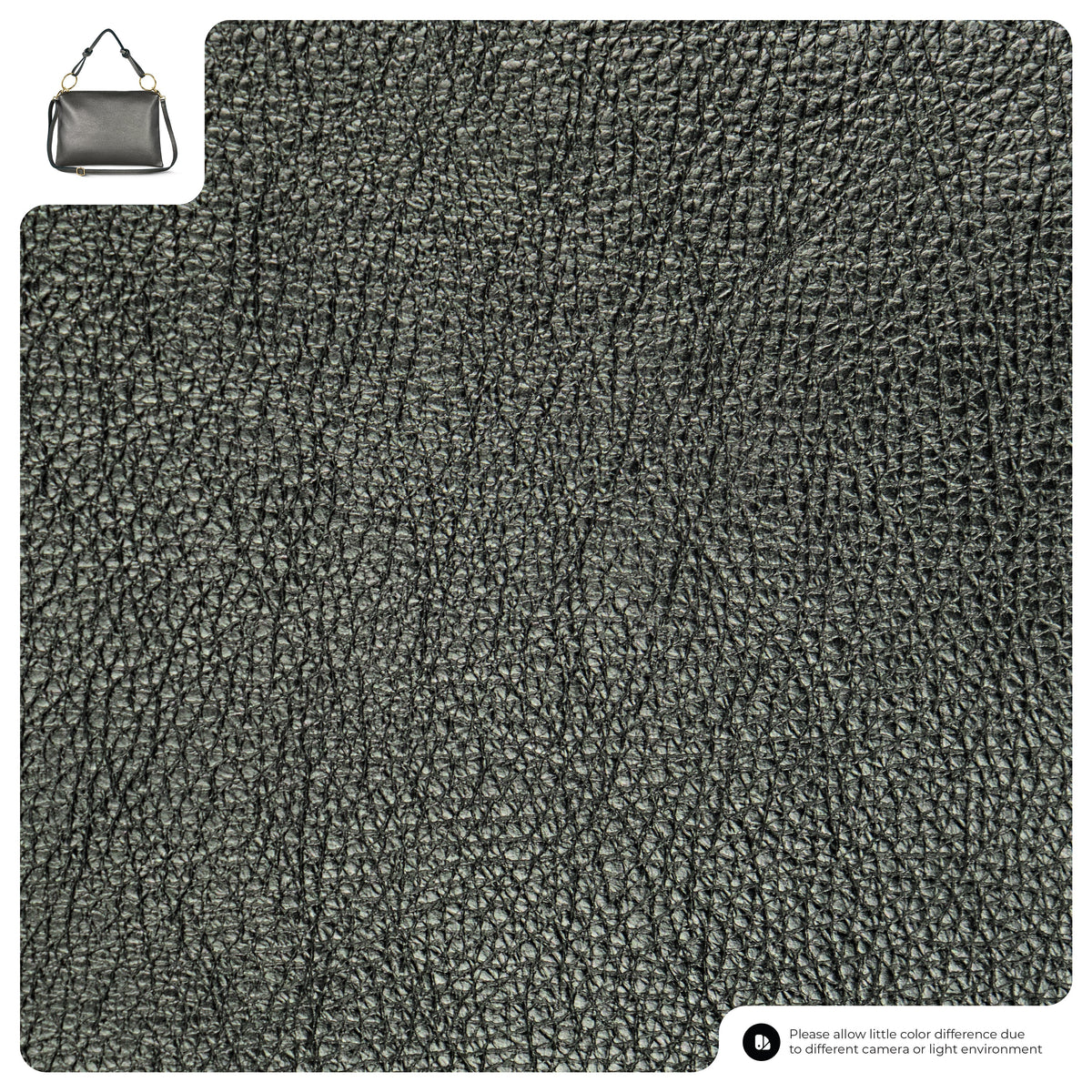 Metallic Calf Leather Shoulder Bag