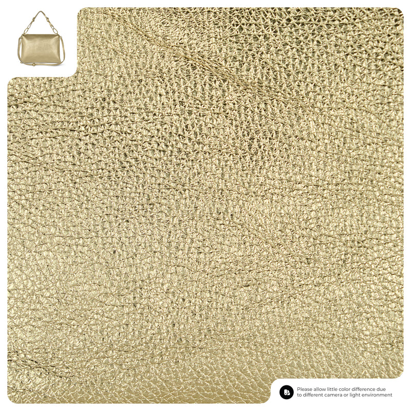 Metallic Calf Leather Shoulder Bag