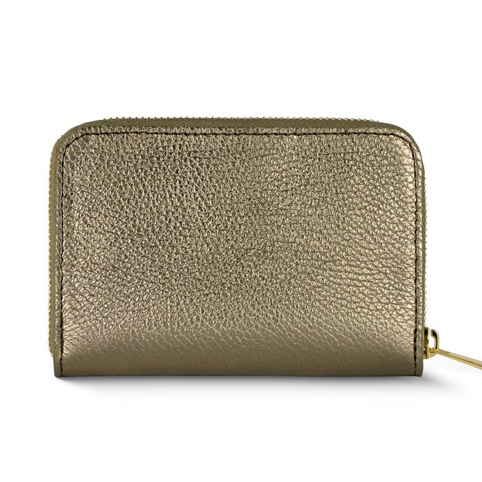 Metallic Calf Leather Wallet