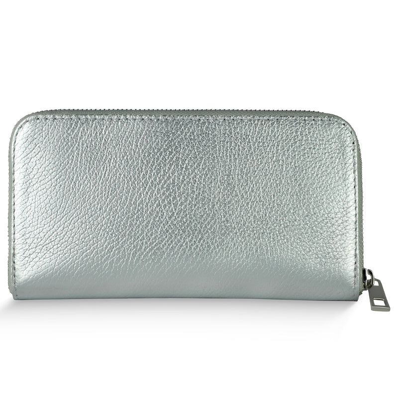Metallic Calf Leather Wallet