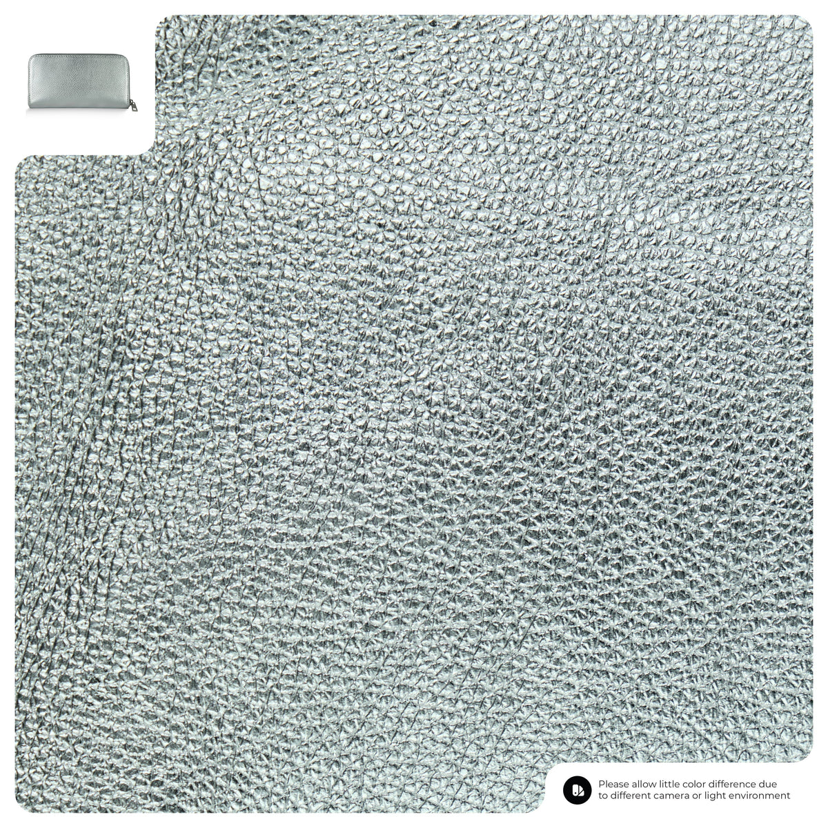 Metallic Calf Leather Wallet