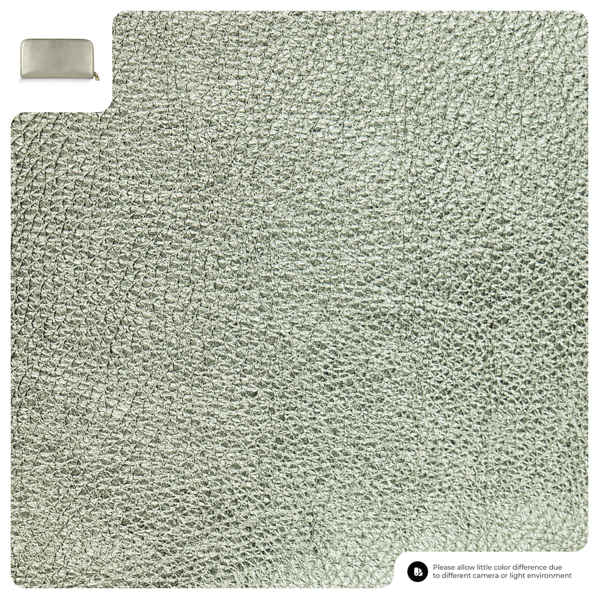 Metallic Calf Leather Wallet