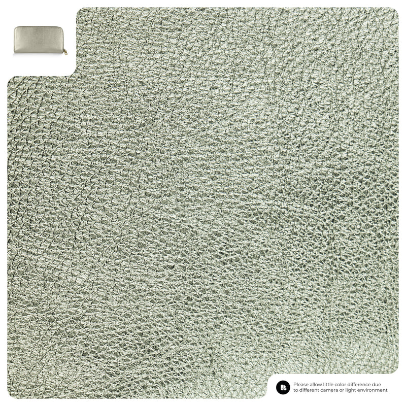 Metallic Calf Leather Wallet