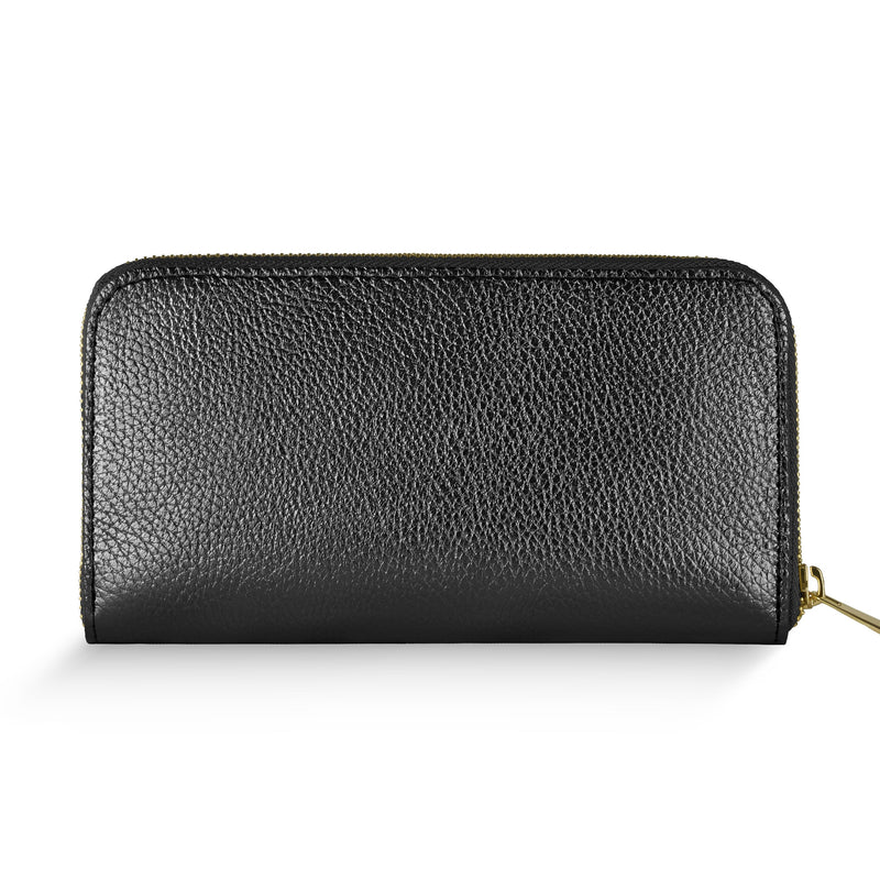Metallic Calf Leather Wallet