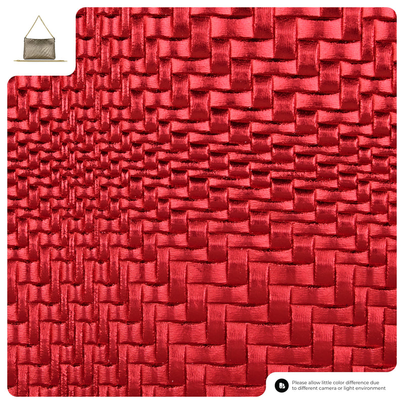 Grid Metallic Suede Leather Crossbody Bag