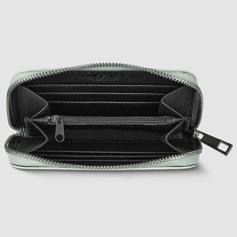 Weave Metallic Suede Leather Wallet