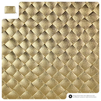 Weave Metallic Suede Leather Wallet