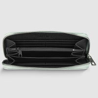 Weave Metallic Suede Leather Wallet